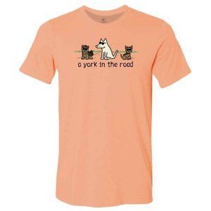 A York in the Road Unisex M Crewneck Heather Peach Short Sleeve Tee NWT